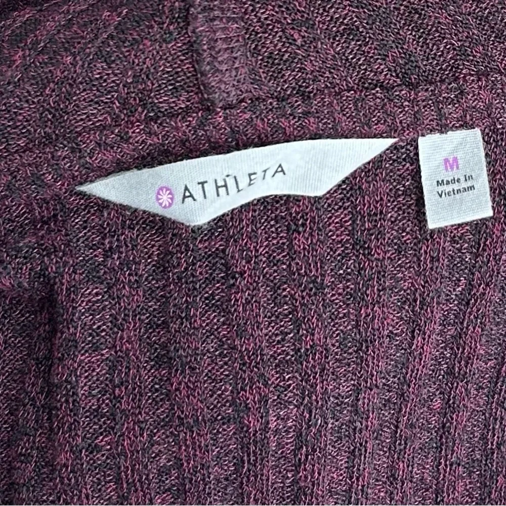 ATHLETA Women’s Tiburon Drape Front Cardigan Burgundy/ Maroon Size Medium - Picture 2 of 8